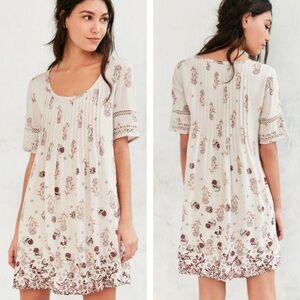 Urban Outfitters Ecote Amethyst Pin-tucked Frock Dress, Medium
